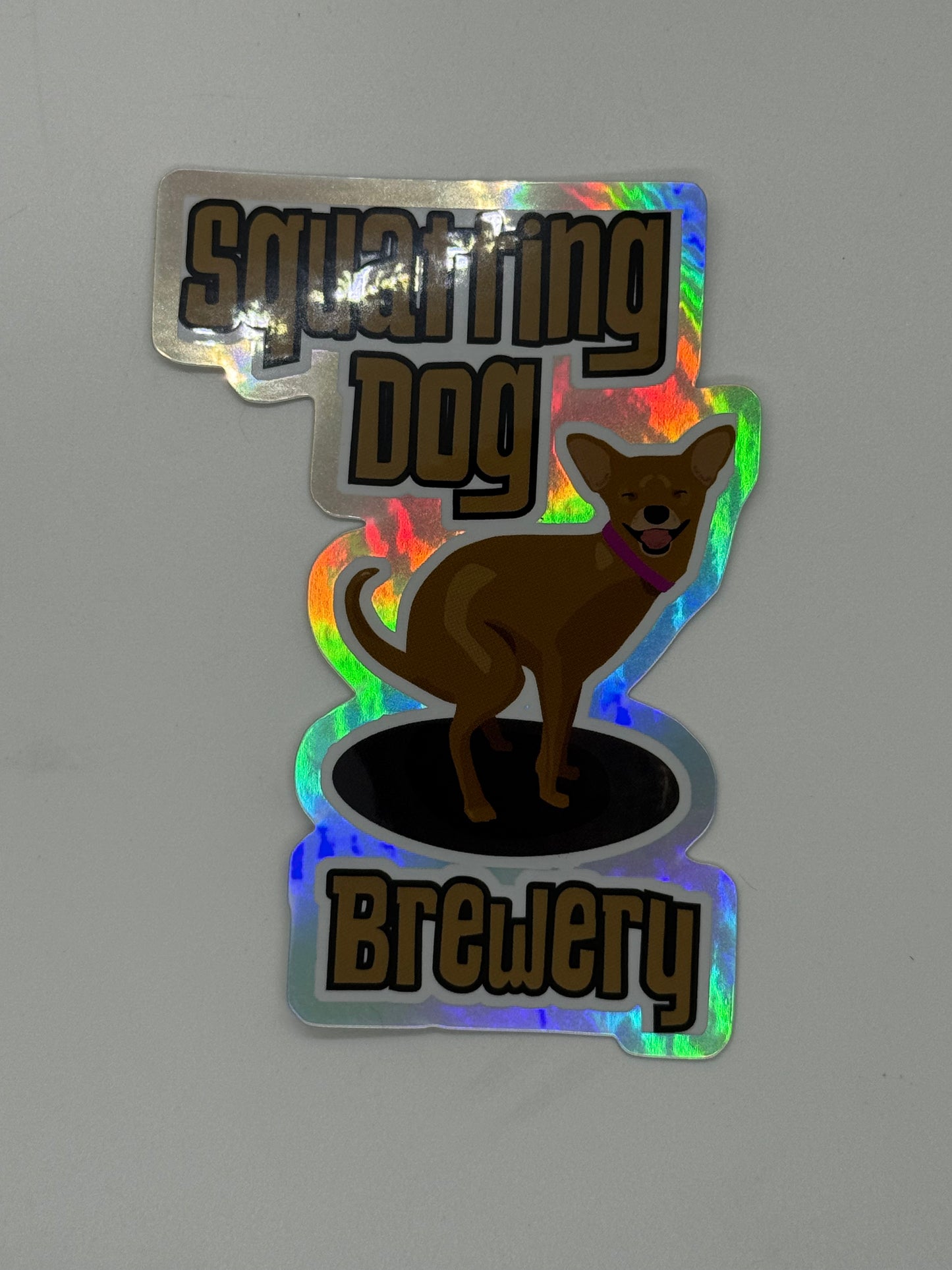 Squatting Dog Brewery Sticker
