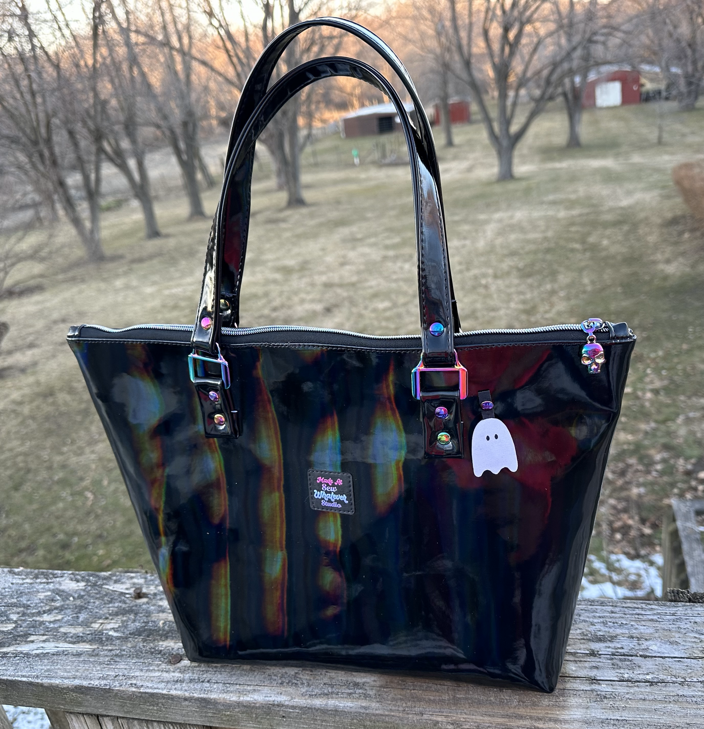 Oil Slick Look Handbag