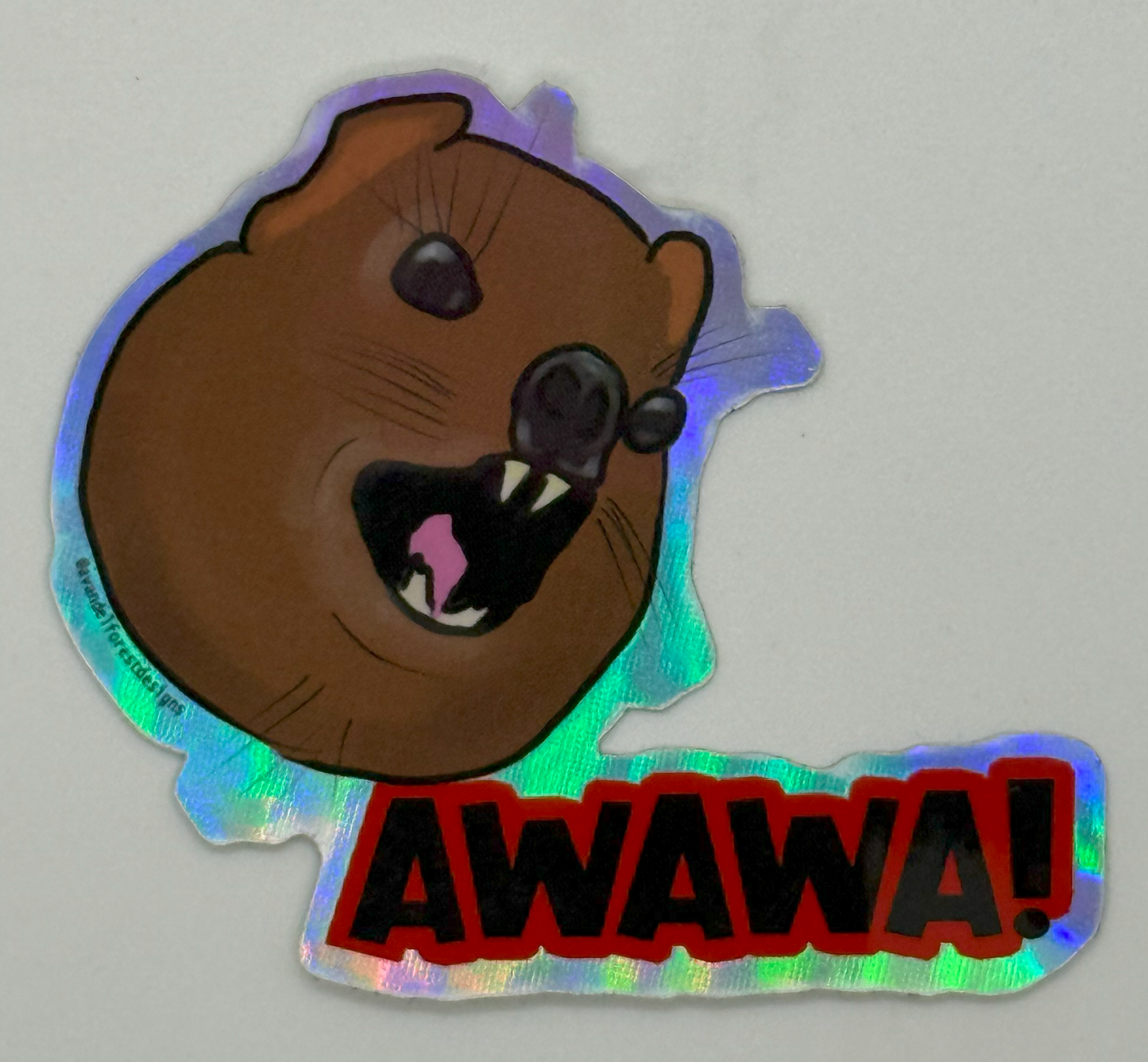 Hyrax AWAWA Holographic Sticker
