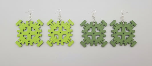 Earrings - Gear with Hammers